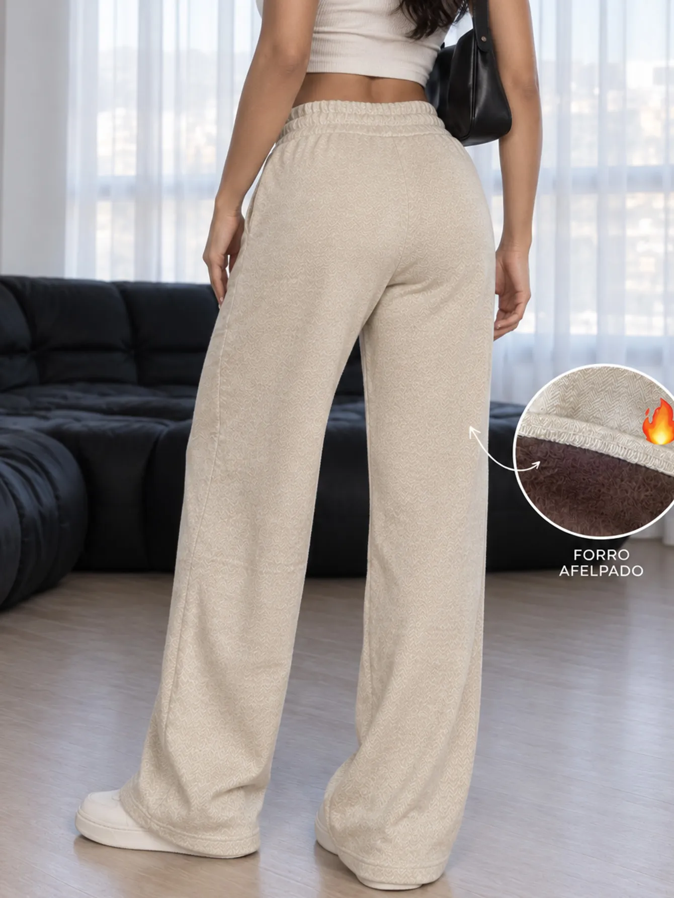 AD2650 Pantalón jaspeado con forro polar ligero 15654